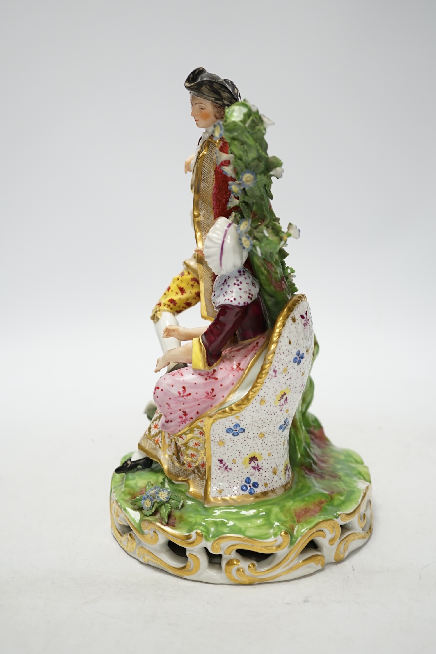 An early 20th century Continental porcelain Derby style group, 27cm